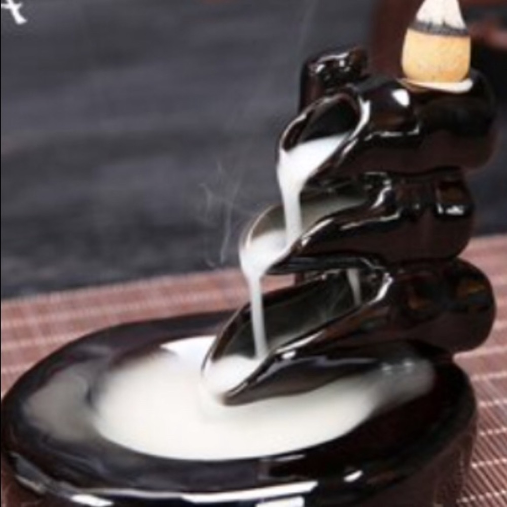 Back flow incense burner